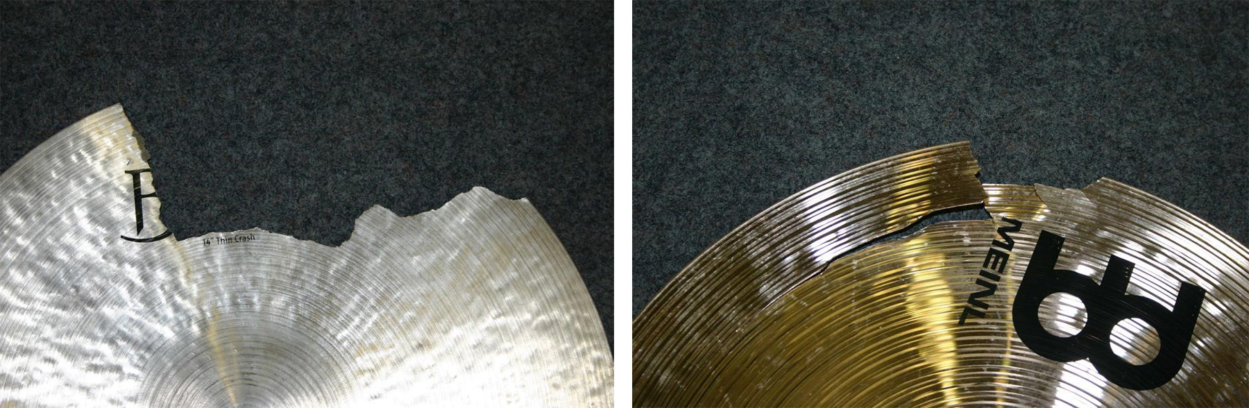 シンバル割れ例１